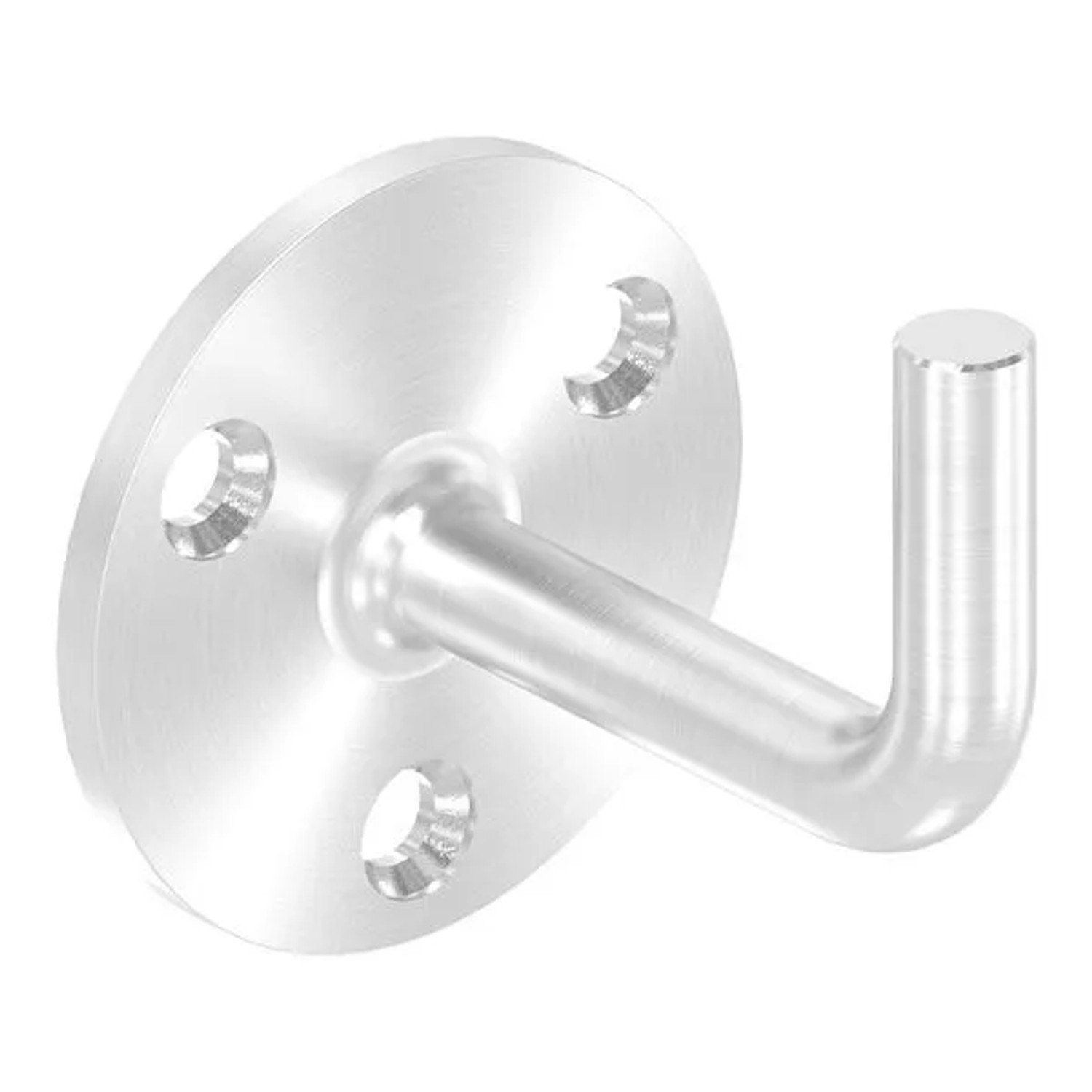 FeNau Handlaufhalter V2A Ronde 70x5 mm Bügel 12 mm WA 75 mm 3 Bohrungen Gesenkt Zum Anschweißen