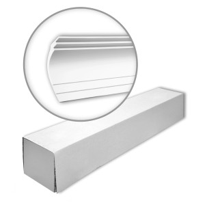 PROFHOME Eckleisten Set, 4 Stuckleisten (8 m) im Karton, weiß, für Paneel-Zubehör.