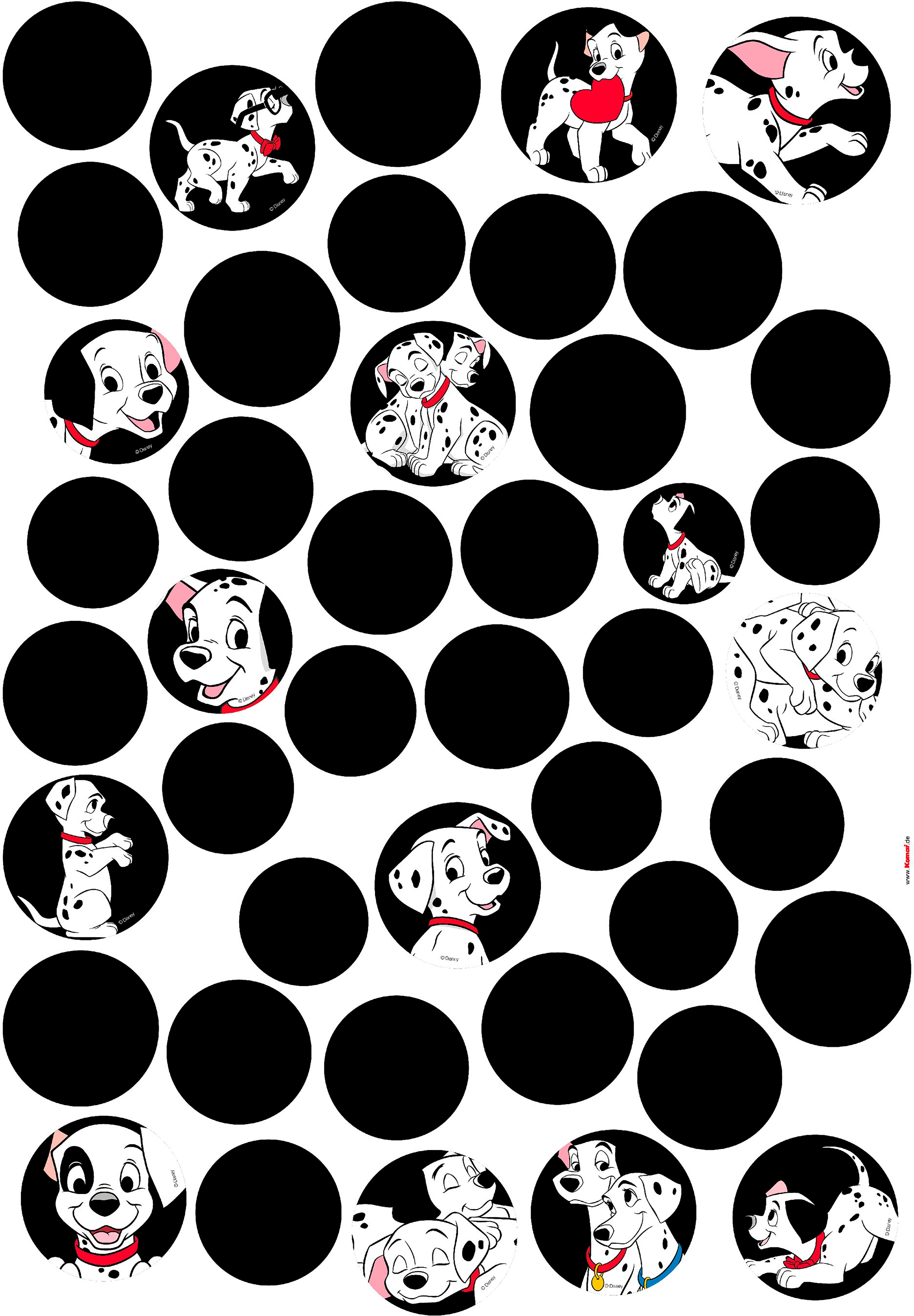 Deko-Sticker 50 bei kaufen Komar 101 Dalmatiner x 70 OBI cm cm Dots