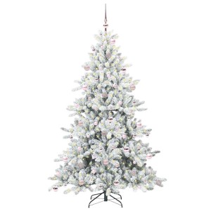 vidaXL Künstlicher Klappbarer Weihnachtsbaum mit 300 LEDs 210 cm PVC 3397733