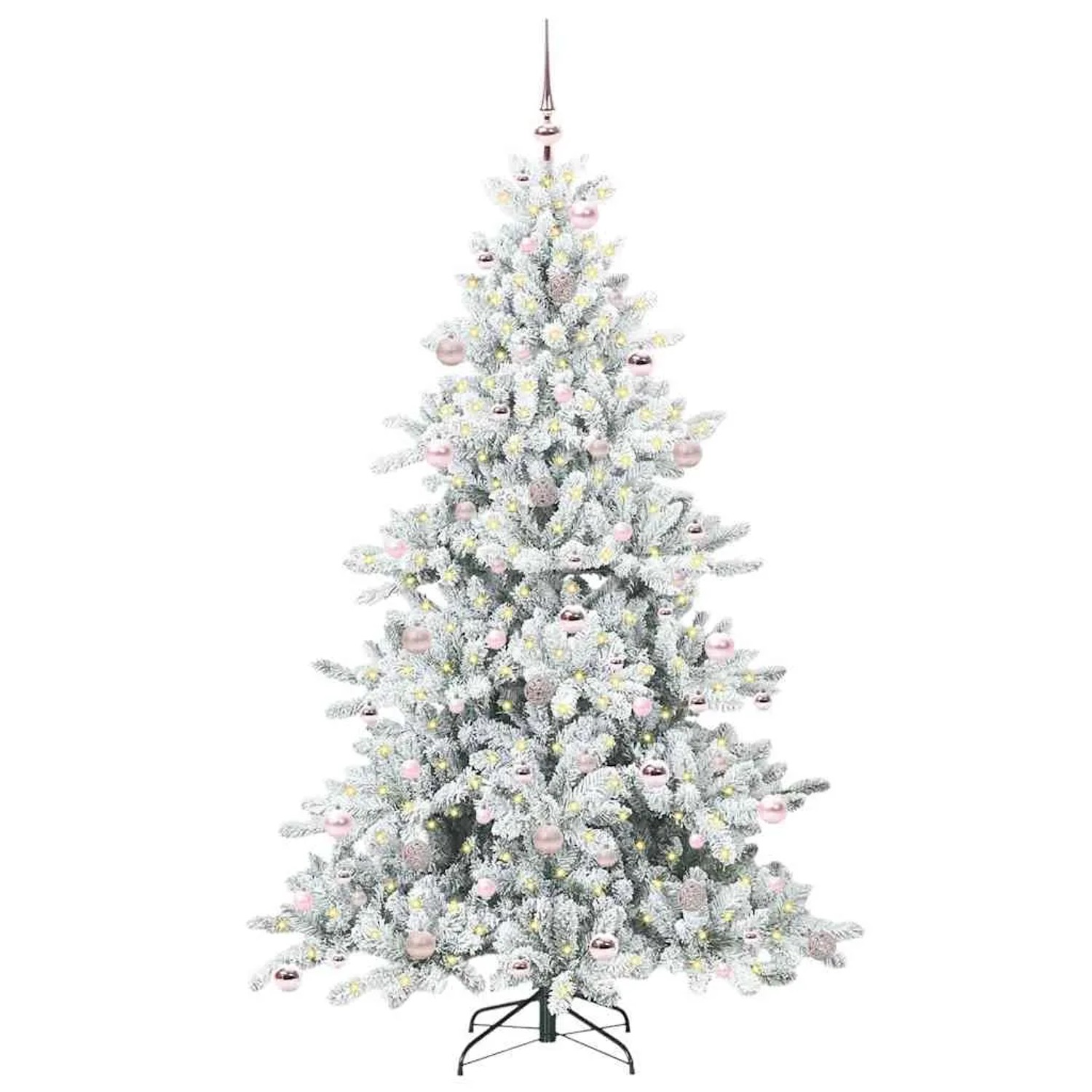 vidaXL Künstlicher Klappbarer Weihnachtsbaum mit 300 LEDs 210 cm PVC 3397733