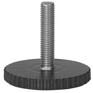 Hettich Verstellschraube M10 x 50 mm, Ø 60 mm, aus Kunststoff und Stahl.