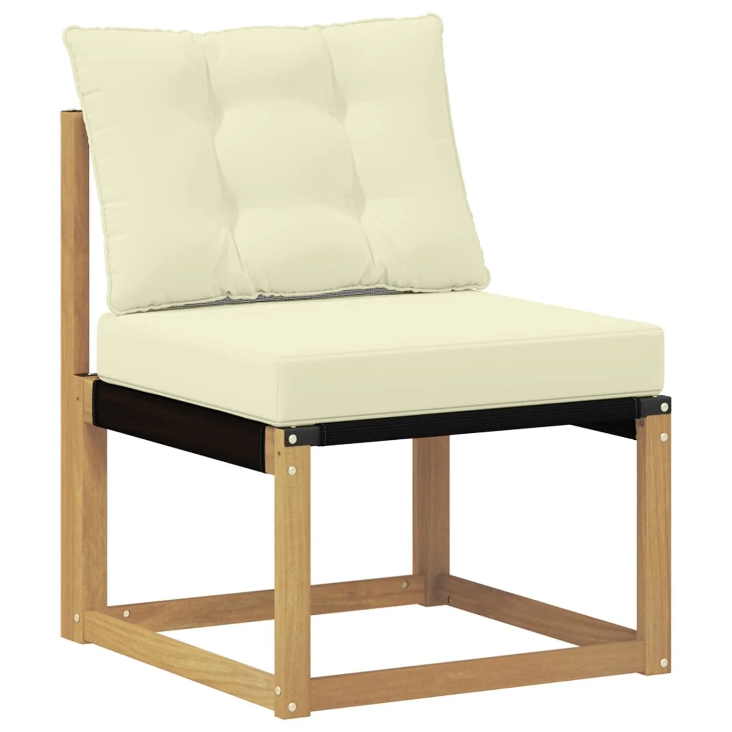 vidaXL Outdoor-Sofagarnitur mit Kissen 4-Tlg Weiß und Creme 3389416