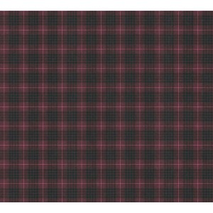 Klassische, dunkelrote Vliestapete mit Karomuster für Esszimmer und Küche.