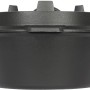 Schwarzer El Fuego Dutch Oven aus Gusseisen, 3,5 l Topf mit 1 l Deckel, robust und vielseitig für Grillutensilien.