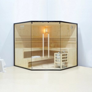 Home Deluxe Sauna SHADOW BIG XL für 6 Personen, Fichtenholz, Glasfront, mit Zubehör.