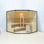 Home Deluxe Sauna SHADOW BIG XL für 6 Personen, Fichtenholz, Glasfront, mit Zubehör.
