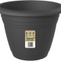 Anthrazitfarbener Florus Pflanztopf Campana Fiore Alessia, Ø 39 cm, klassisches Design.