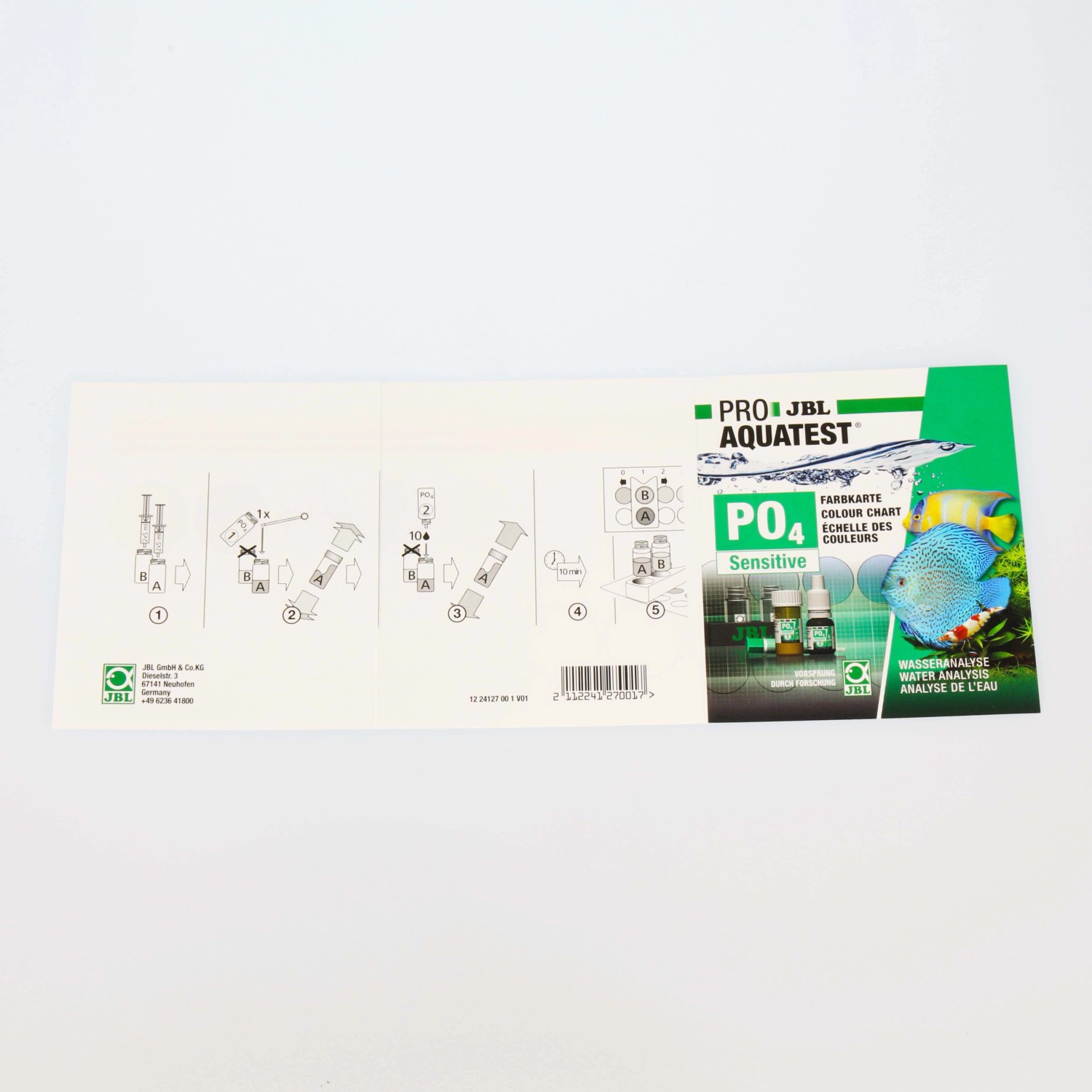 JBL ProAquaTest PO4 Phosphat Sensitiv Wassertest für Aquarien zur Phosphat-Bestimmung.