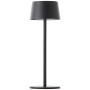Schwarze Akku-Tischleuchte Jona von Brilliant, 25 cm, für Innen & Außen.