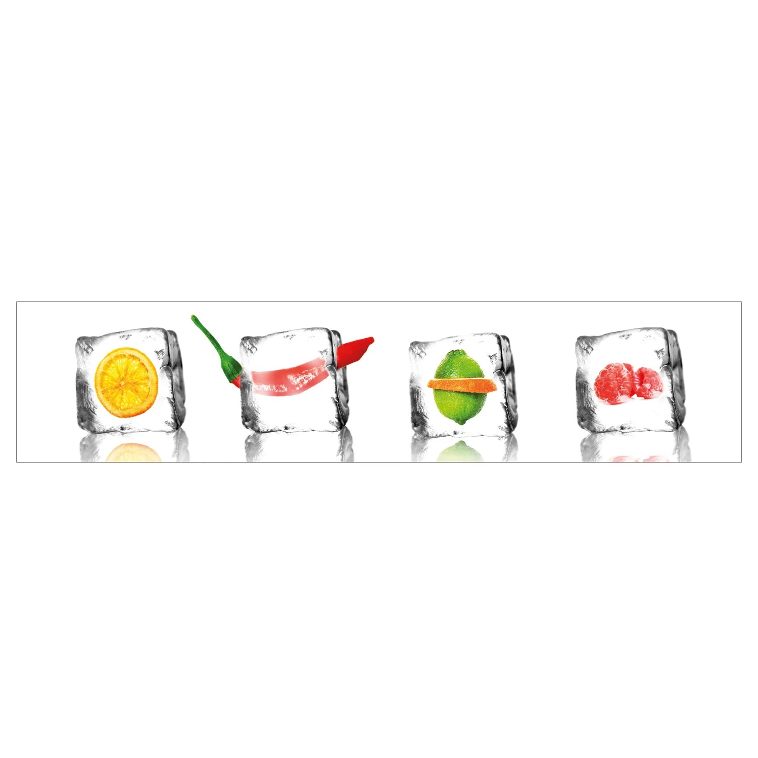 MySpotti Küchenrückwand Profix Cucina Eisfrüchte 270 x 60 cm Kristallklar