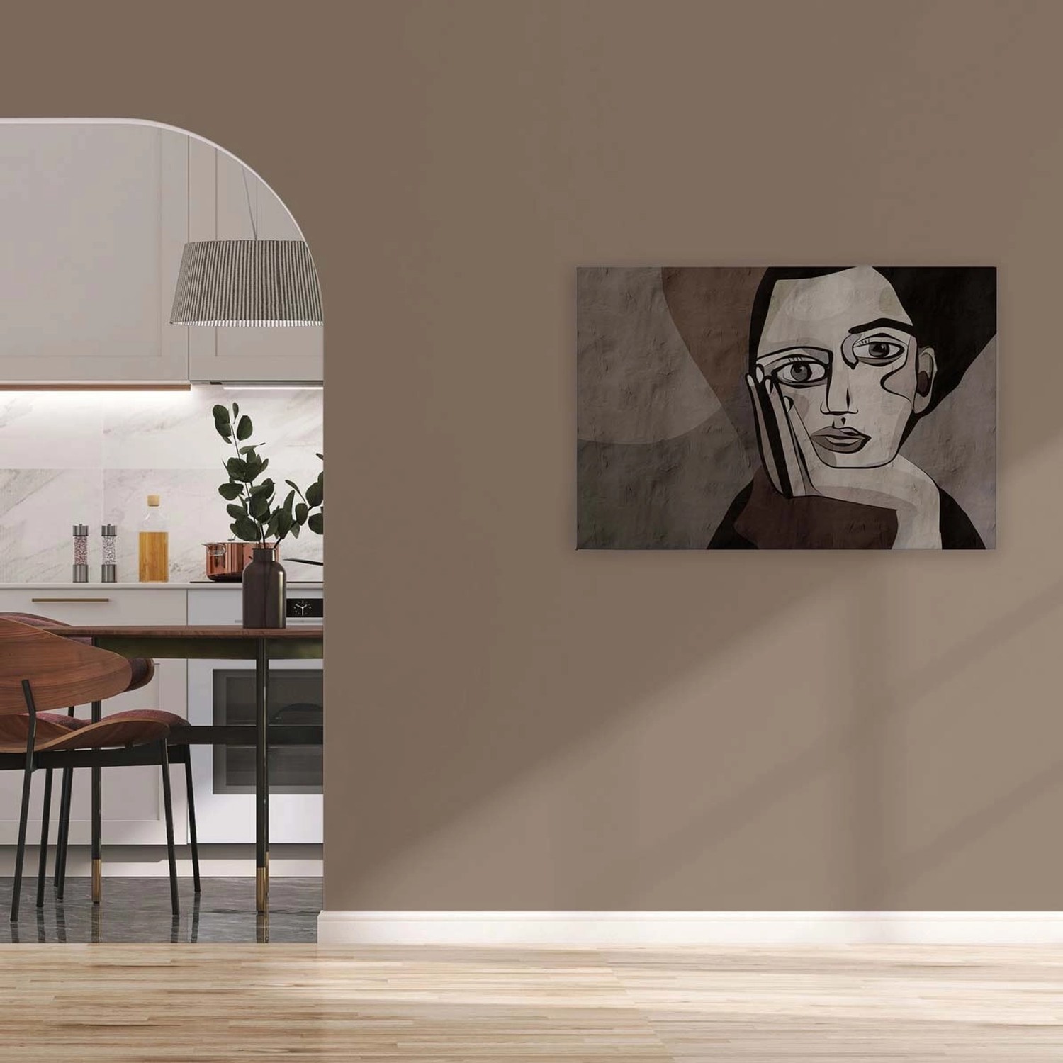 Bricoflor Abstraktes Bild Auf Leinwand Groß In 120 X 80 Cm Kunst Leinwandbild Mit Gemälde Ausgefallen Ideal Für Wohnzimm