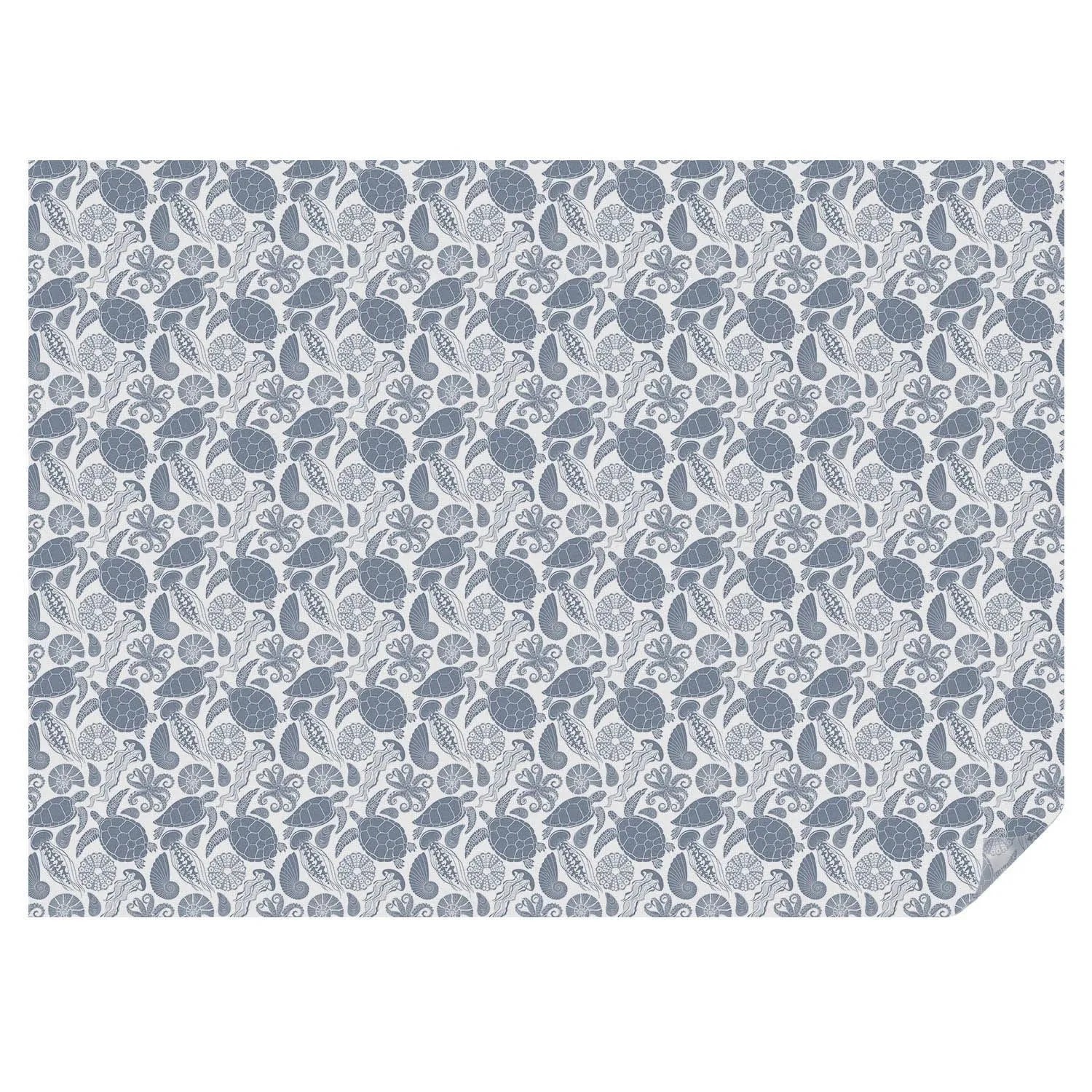 Tulup Fensterfolie Meeresleben Milchglasfolie 200x146 cm Blau Milchglasfoli günstig online kaufen