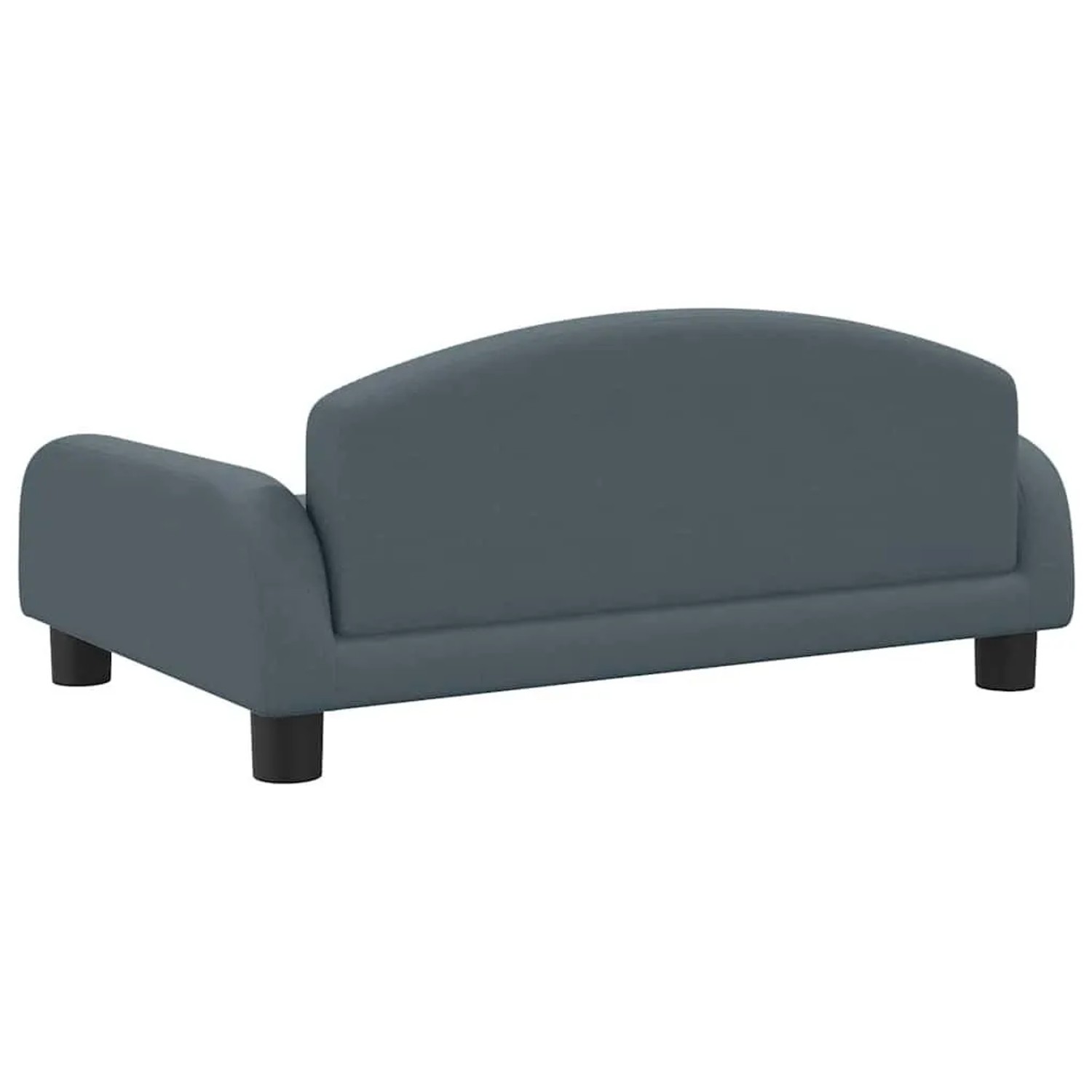 Dunkelgraues vidaXL Hundebett aus Stoff, 70x45x30 cm, mit Rücken- und Seitenlehne. Bequemes Hundesofa.