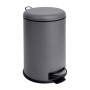 Runder Svita T20 Treteimer, 20L, aus grauem Stahl mit schwarzem Pedal und Griff. Ideal für Küche, Bad, Büro.