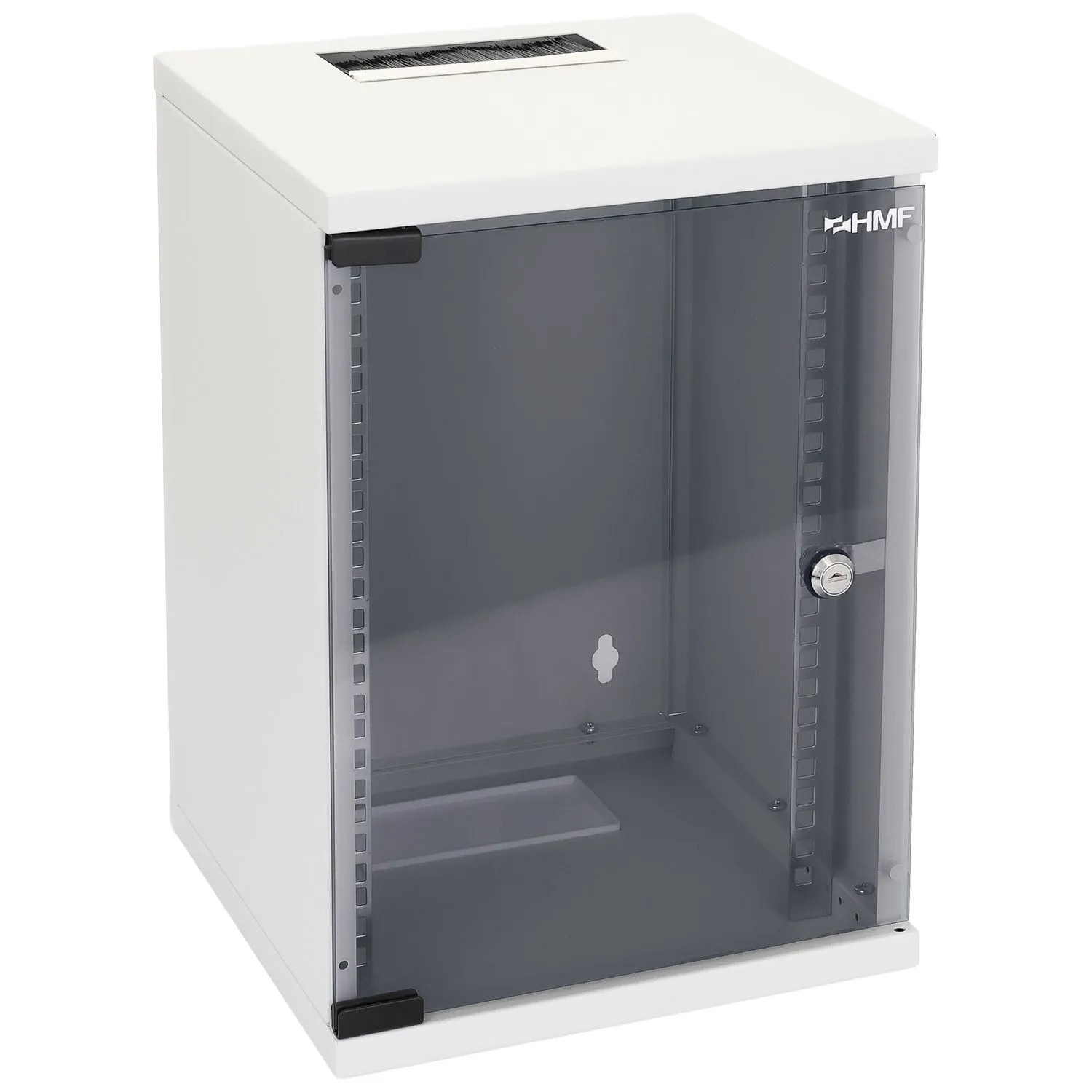 HMF 63409-07 Serverschrank Netzwerkschrank 9HE Wandgehäuse 10 Zoll Rack Lichtgrau