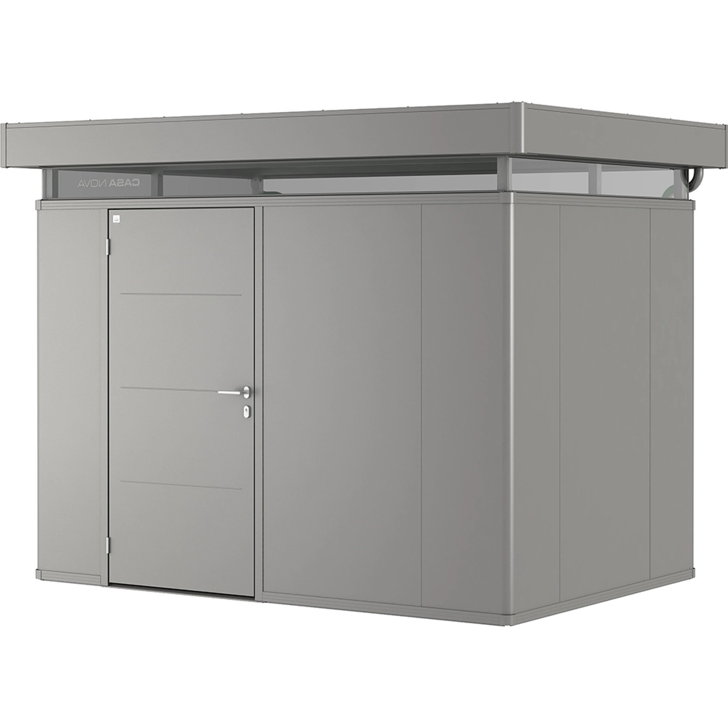 Biohort Metallgerätehaus CasaNova 3 x 2 m Quarzgrau-Metallic Türanschlag links