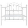 Weißes Metall Bettgestell 80x200 cm mit Kopf- und Fußteil für Jugendzimmer oder Gästezimmer.