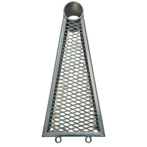 Treba Arizona Außenspindeltreppe, 1 Stufe aus feuerverzinktem Stahl mit Streckgitter, Ø 180 cm.