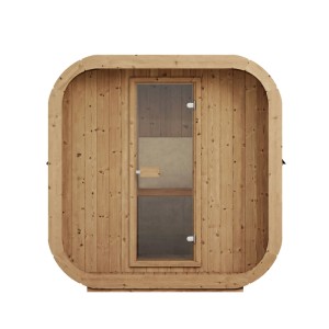 Weka Saunahaus Laadi 2 Thermoholz 28/42 mm mit Kompakt-Ofen 9 kW 400 V