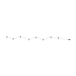 Schwarze Reality LED Lichterkette Ember mit acht Glühbirnen für den Außenbereich.