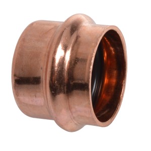 Kirchhoff CU-Endkappe 18mm, blanke Kupfer-Pressfitting für Sanitär-, Heizungsinstallation.