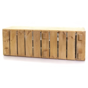 Heller Holz-Pflanzkasten Akzent aus Kiefernholz für Garten, Terrasse oder Balkon.