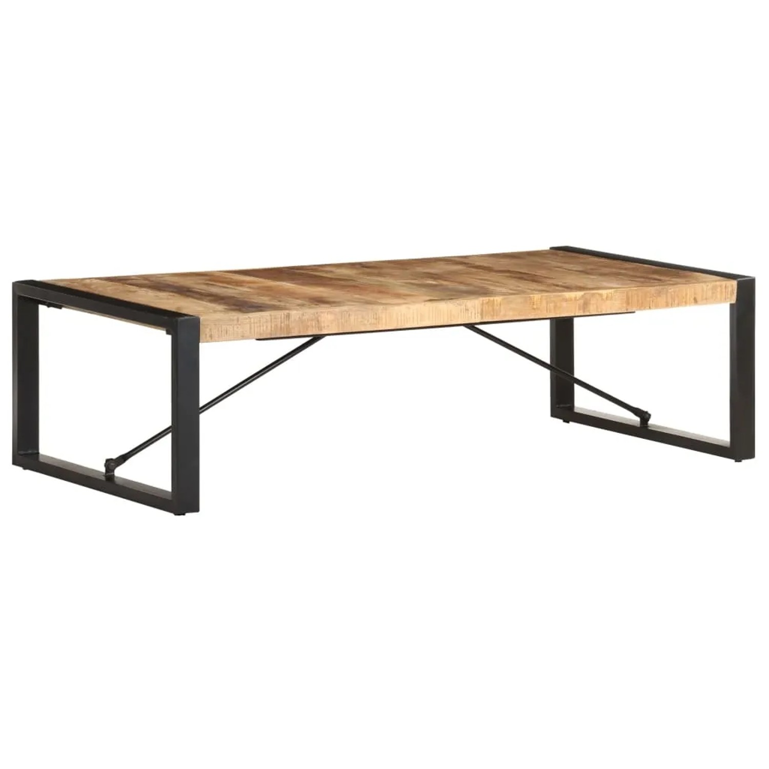 vidaXL Couchtisch 140x70x40 cm Raues Mangoholz 321584