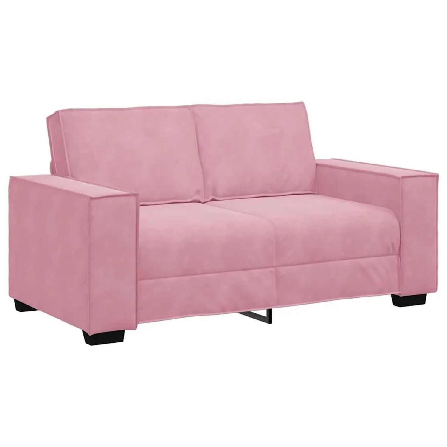 vidaXL 2-Sitzer-Sofa Rosa 120 cm Samt 4105013