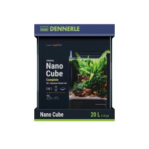 Dennerle Nano Cube Complete 20 l Aquarium-Set mit Pflanzen, Deko und Zubehör im Karton.