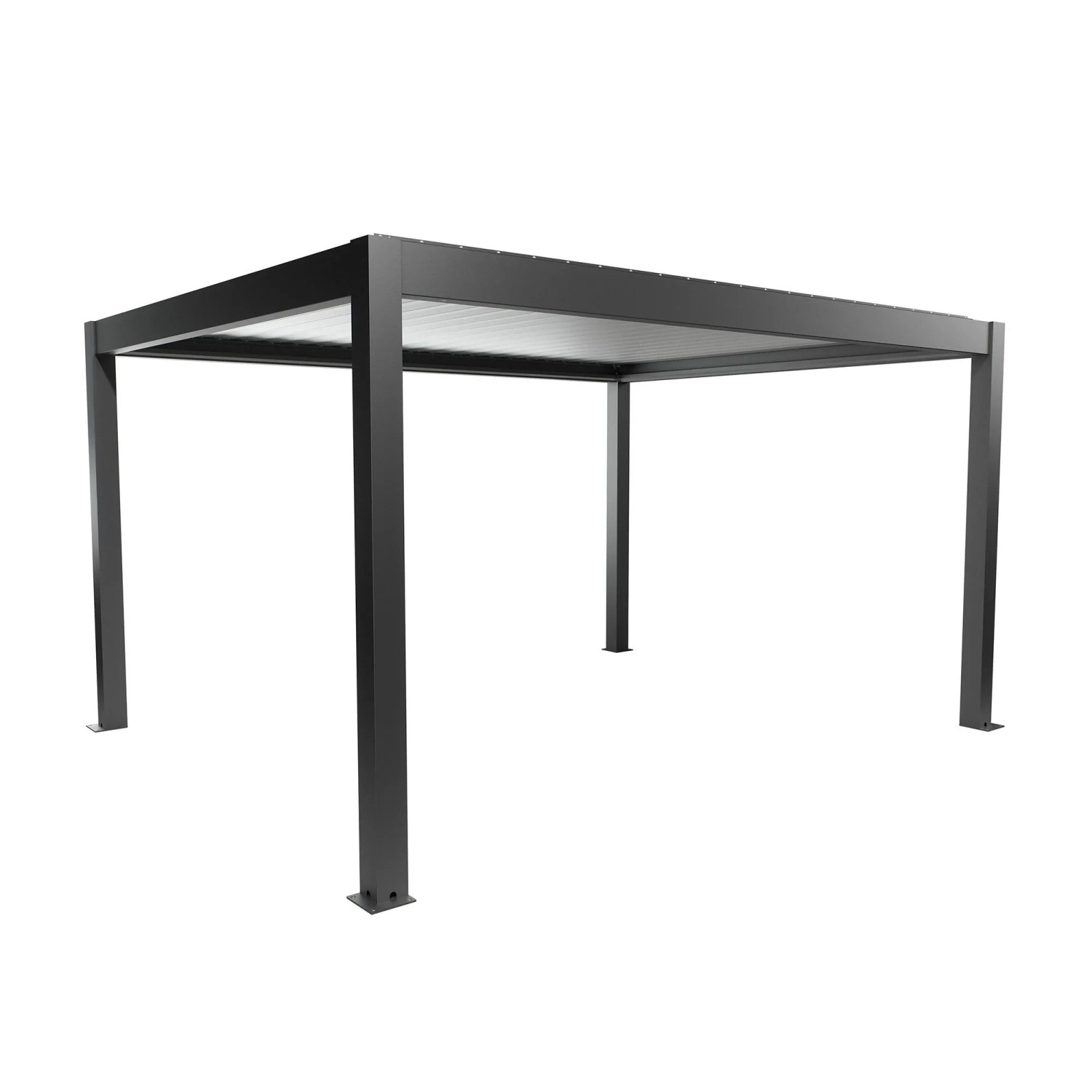 Biohort Pergola 4,5 m x 3,5 m Dunkelgrau-Metallic/Silber-Metallic