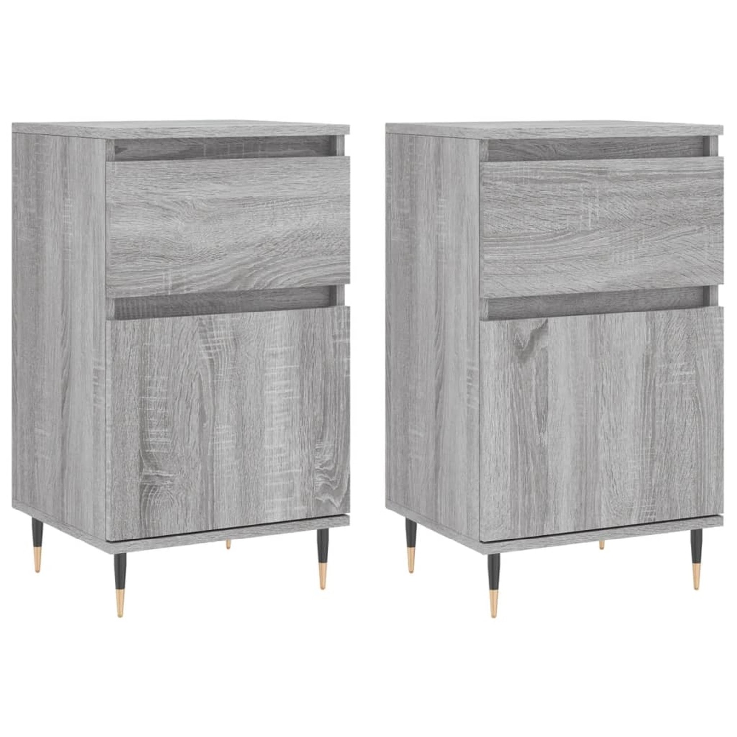 vidaXL Sideboards 2 Stk Grau Sonoma 40x35x70 cm Holzwerkstoff 831145 günstig online kaufen