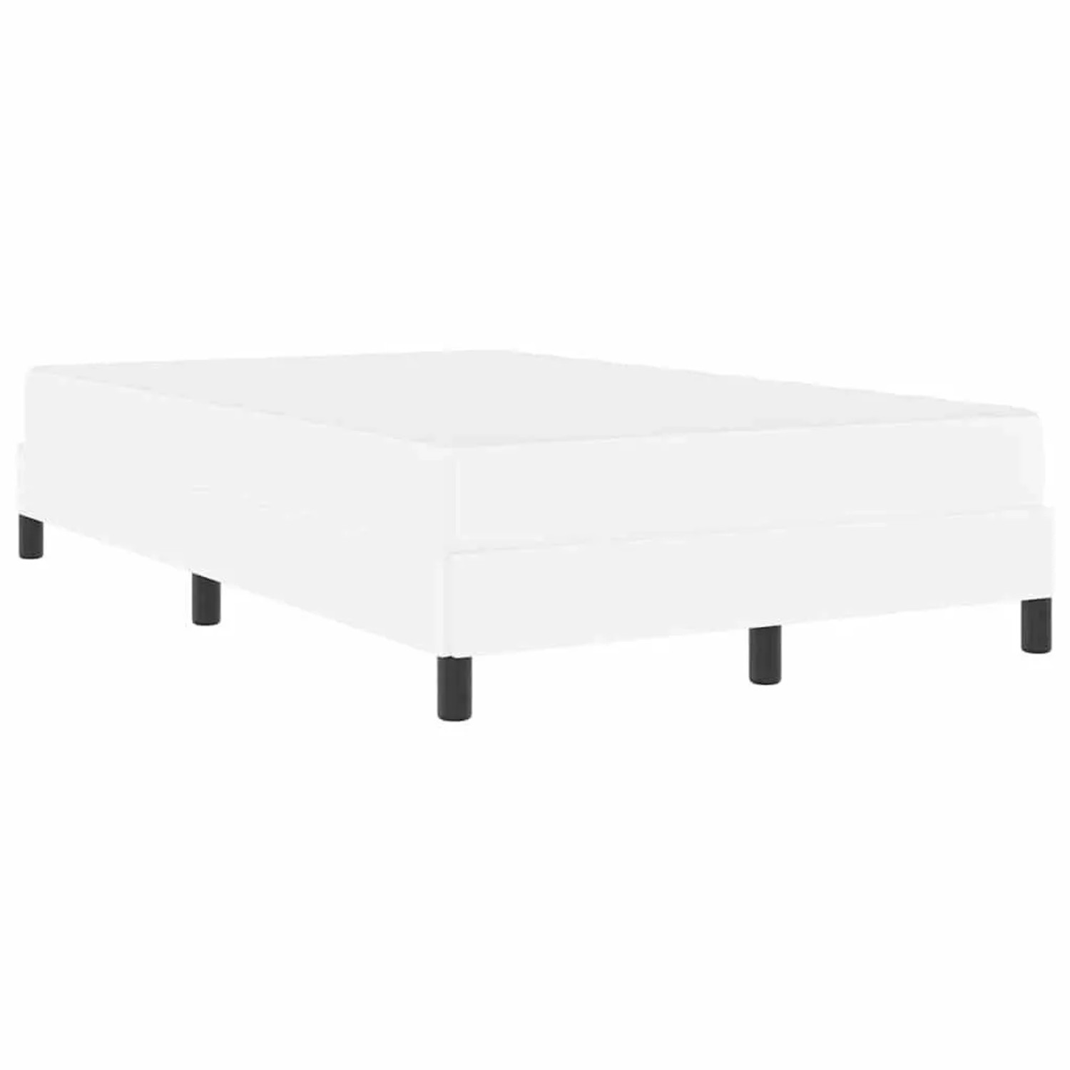 vidaXL Bettrahmen mit Matratze Reinweiß 120 x 200 cm Stoff 3398624