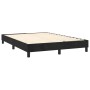 Schwarzes vidaXL Boxspringbett (140x200 cm) mit Lattenrost und Samtbezug.