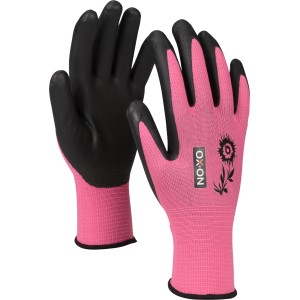 OX-ON Gartenhandschuh Garden Comfort 5301, Gr. 07, pink/schwarz. Gartenbekleidung für Komfort beim Gärtnern.