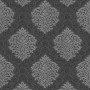 Tadessi Vliestapete Jacopo mit Barock Ornament in Silber und Schwarz.