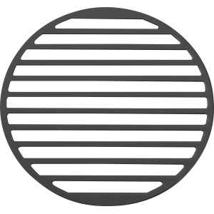 Schwarzer, runder Jamestown Grillrost aus Gusseisen für Kombigrill Dean.