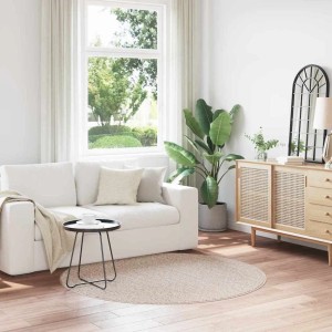 vidaXL Anti-Rutsch Shaggy Teppich Creme 160 x 160 cm PP 4019789