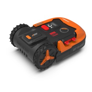 Worx Landroid L1000 Mähroboter WR147E.1 für Rasenflächen bis 1000 m² in Schwarz und Orange.