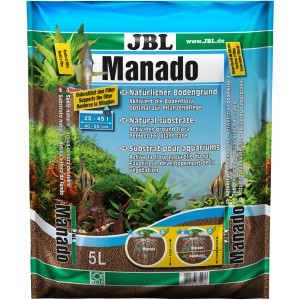 JBL Manado Aquarium Bodengrund, 5 Liter, für Süßwasseraquarien und optimale Pflanzenpflege.