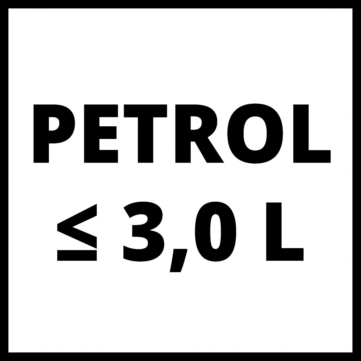 Symbol für Benzinmotoren bis 3,0 Liter, passend zur Einhell Power Bank Jump-Start CE-JS 8