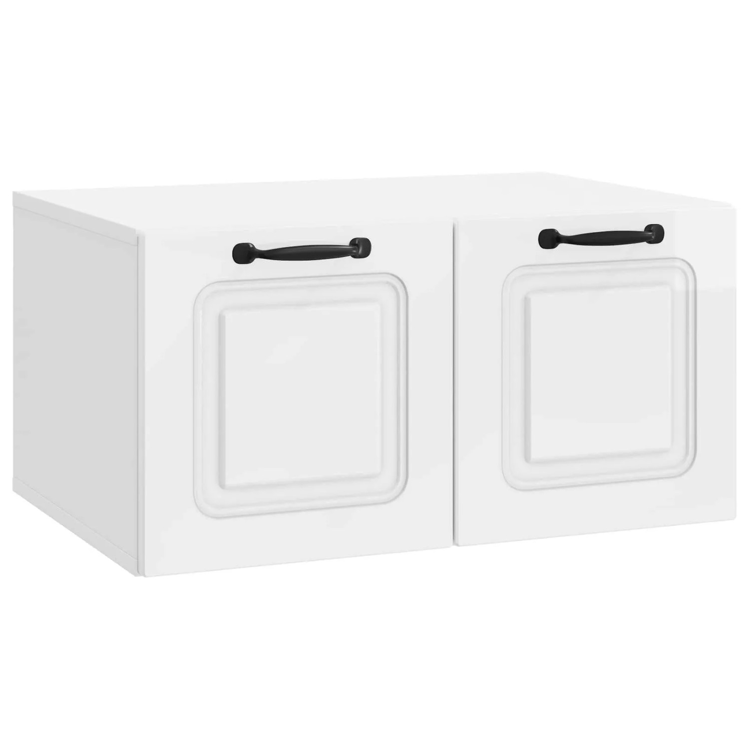 vidaXL Wandmontierter TV-Schrank Hochglanz Weiß 59,5 x 41 x 30 cm 899359