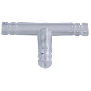 Hobby T-Stück aus Kunststoff, transparent, für Aquarium-Schläuche (4/6 mm).
