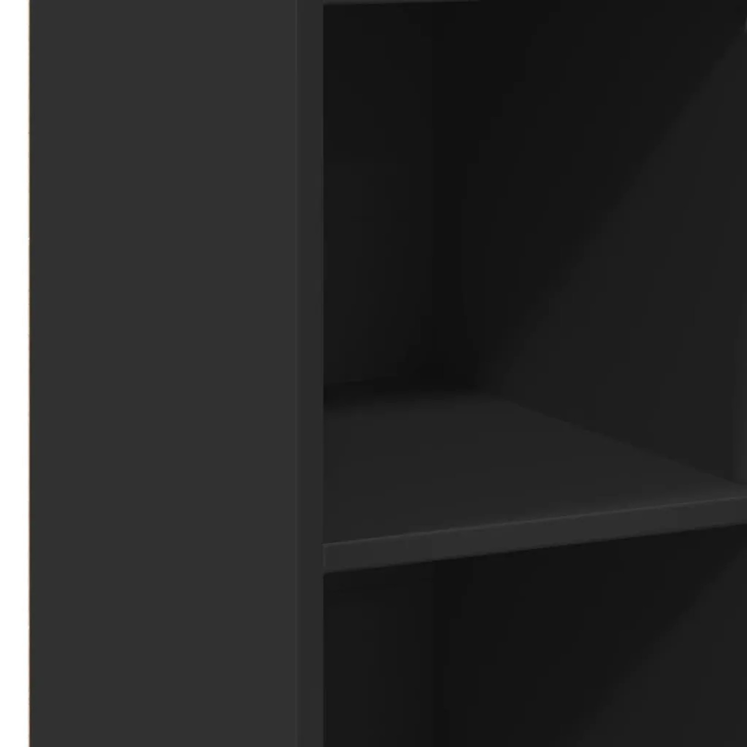 Schwarzes vidaXL Highboard (30x41x124 cm) aus Holzwerkstoff, Sideboard mit Regalfächern.