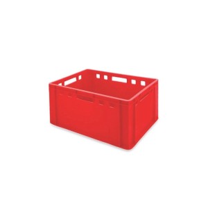 Rote PROREGAL Eurobox/Fleischerkiste E3, 30x40x60 cm, 59 Liter, aus Kunststoff.