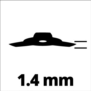Symbol für Einhell Grasmesser 255, Zubehör für Sensen, 1.4mm