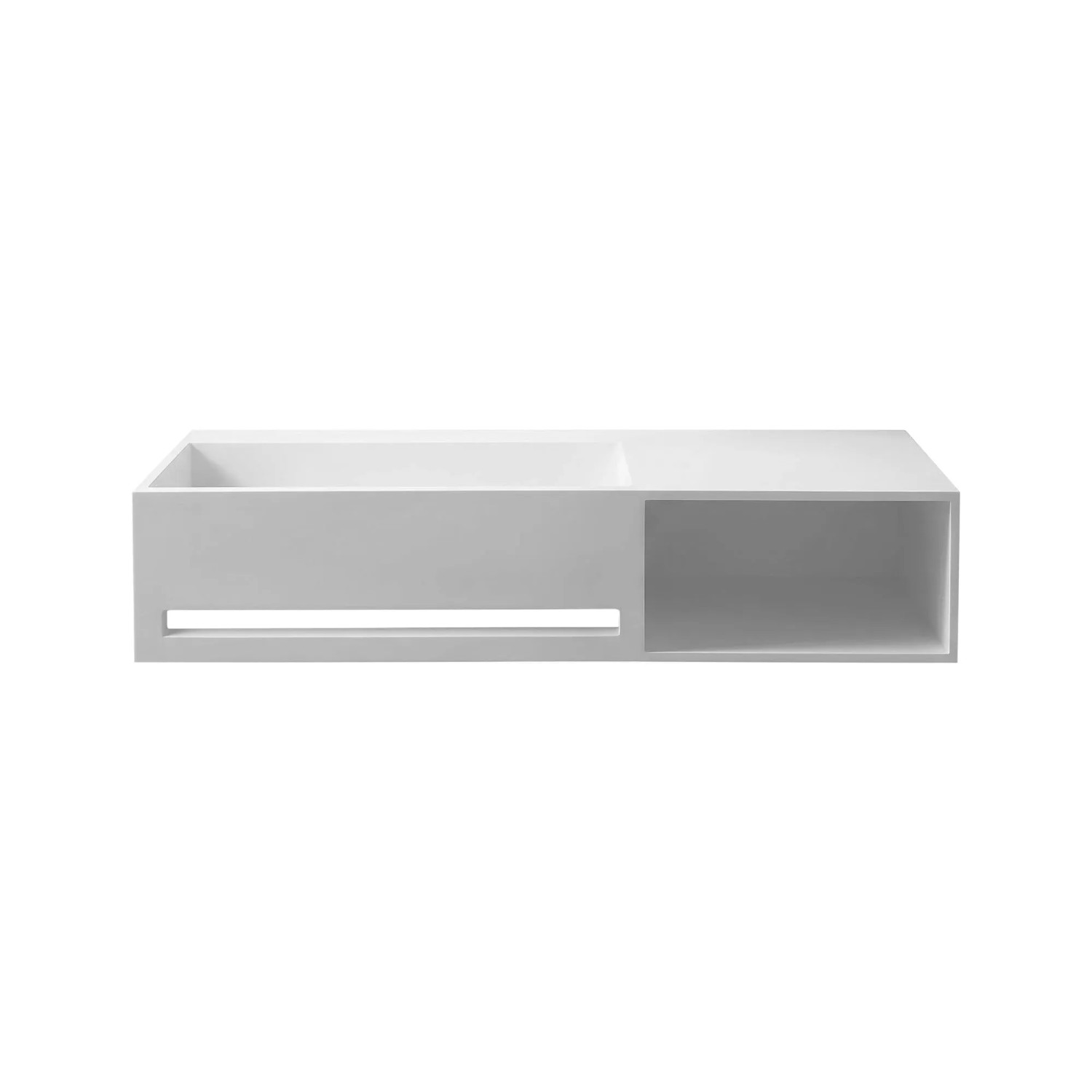 Bernstein Wandwaschbecken TWG62 aus Mineralguss Weiß Matt 100cm