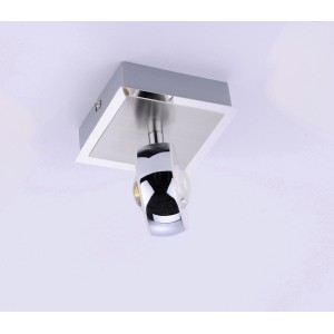 App-steuerbare LED-Wandleuchte Just Light Lolasmart-Opti aus Stahl, 12x12 cm.