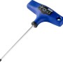 LUX T-Griff Stiftschlüssel 4 mm, Innensechskant Schlüssel mit blauem Comfort Griff.