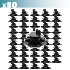 Xpotool Set 50X Stelzlager Terrassen 2700Kg 33-64Mm Stellfüße Höhenverstellbar
